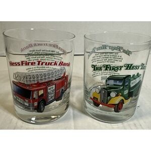 Hess Toy Truck Collector Series Glasses Set of 2 Classic Truck Series 1996